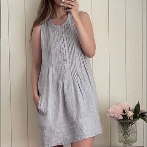 Quince Striped Gray Button-Front Top